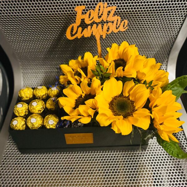 Box Original - Girasoles + Bombones + Topper