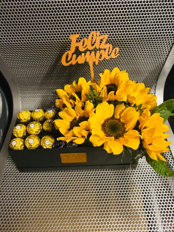 Box Original - Girasoles + Bombones + Topper