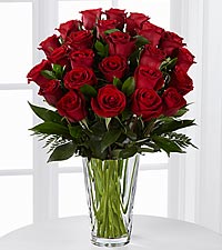 Jarrón con 24 Rosas Rojas