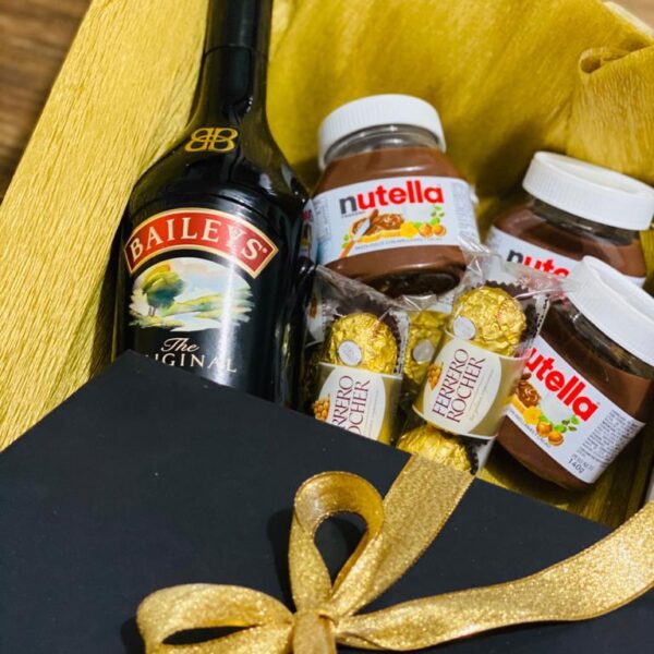 Box Baileys750 ml + Nutella + Ferrero Rocher