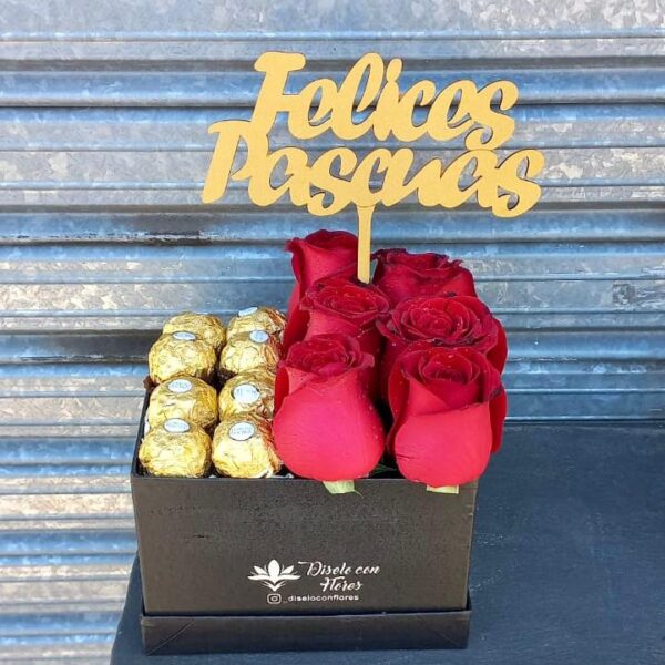 Box de Rosas - " Felices Pascuas"