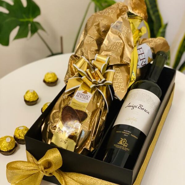 Box Negra - Luigi Bosca Malbec + Huevo Ferrero Rocher 225 g