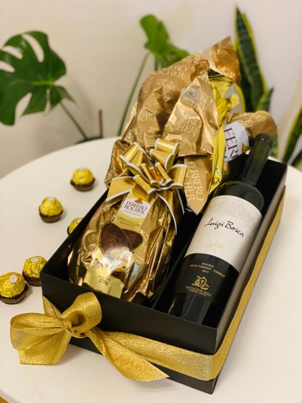 Box Negra - Luigi Bosca Malbec + Huevo Ferrero Rocher 225 g