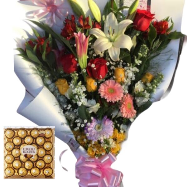 Ramo Multicolor Premium + Bombones ( 24 u)