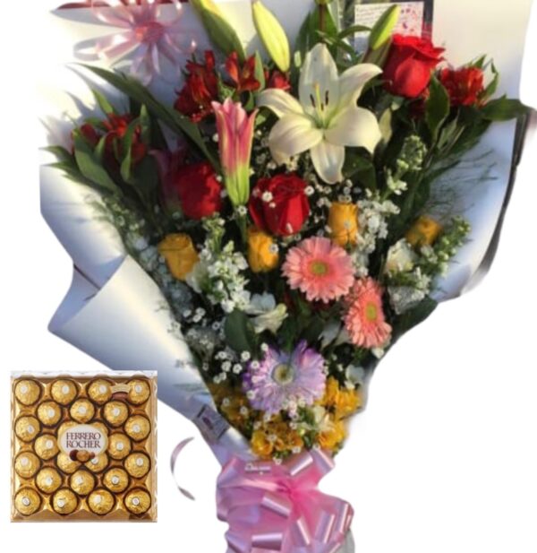Ramo Multicolor Premium + Bombones ( 24 u)