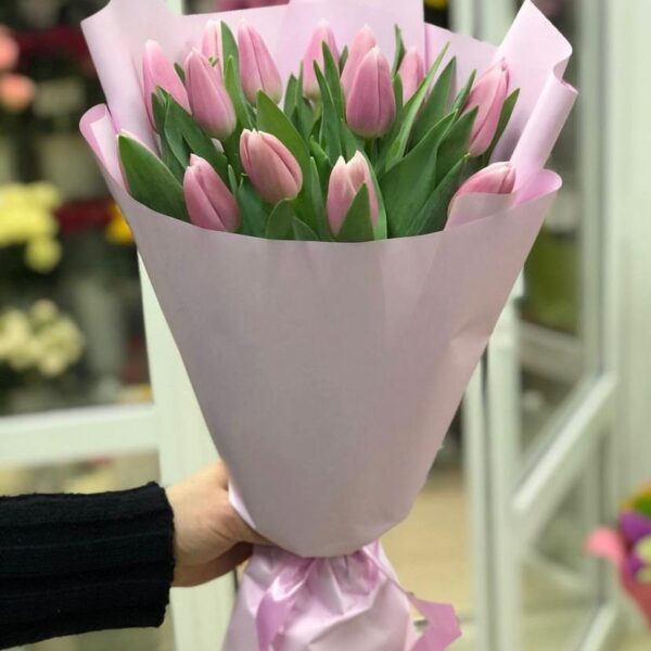 Ramo de 15 Tulipanes Rosados
