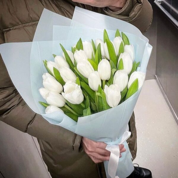 Ramo de 24 Tulipanes Blancos