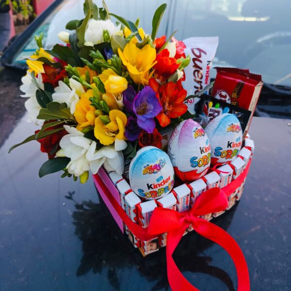 Corazon Kinder + Fresias Perfumadas
