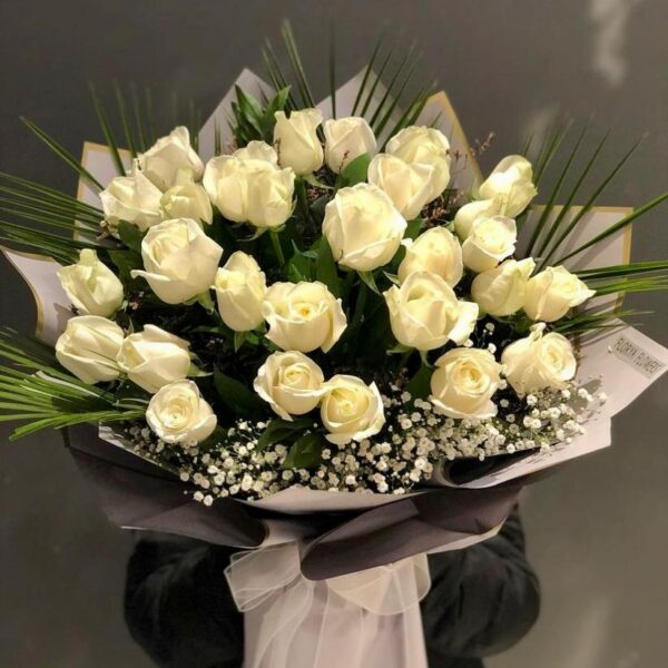 36 Rosas Blancas Importadas