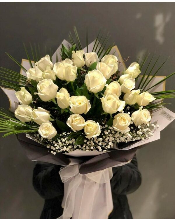 36 Rosas Blancas Importadas