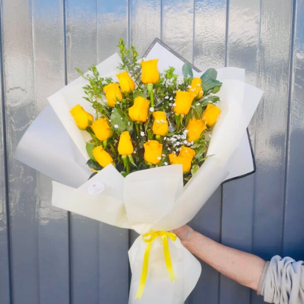 15 Rosas Amarillas Importadas