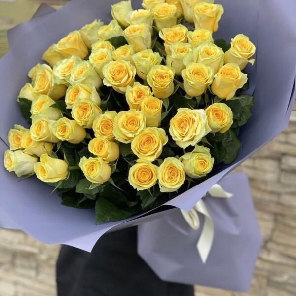 50 Rosas Amarillas Importadas