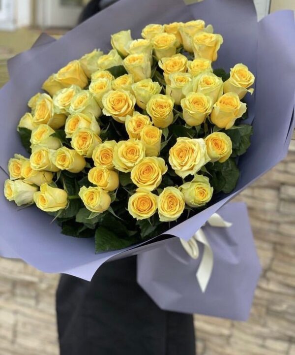 50 Rosas Amarillas Importadas