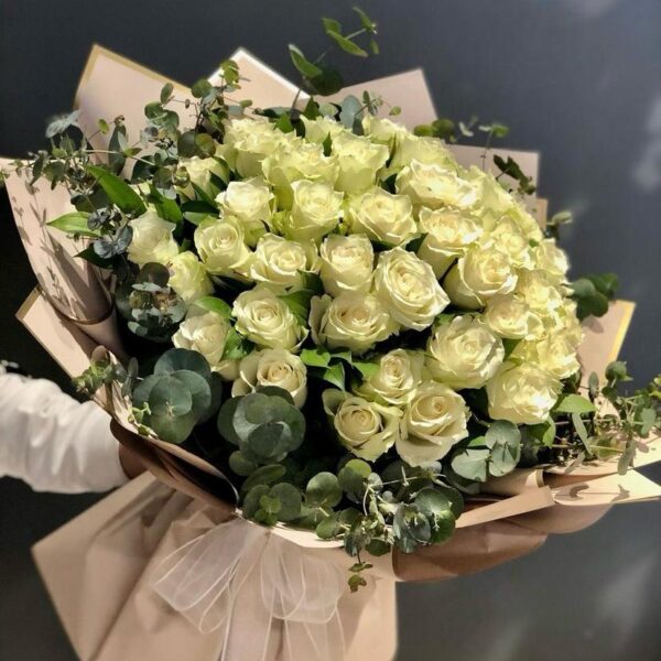 50 Rosas Blancas Importadas