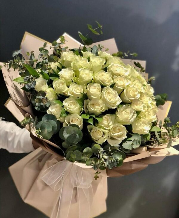 50 Rosas Blancas Importadas