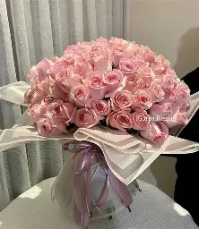 Ramo de 100 Rosas Rosadas Importadas