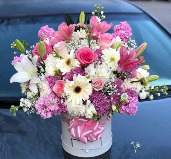 Box Rosado Diselo con Flores