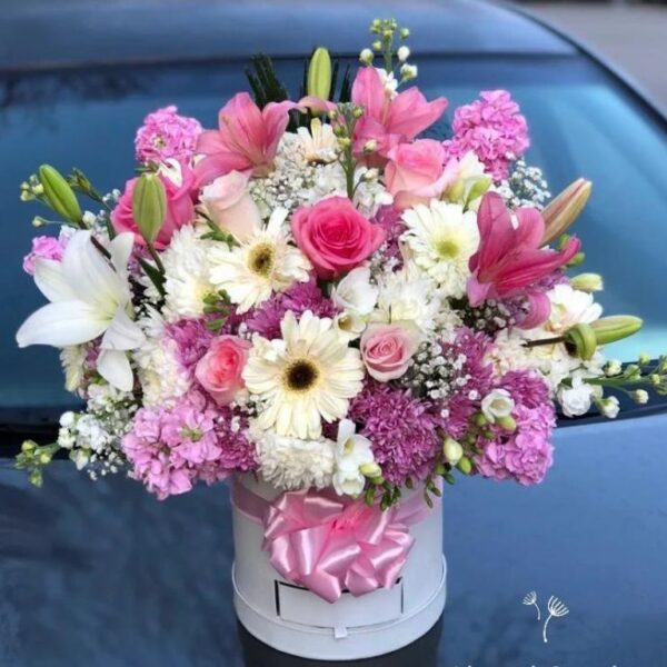 Box Rosado Diselo con Flores