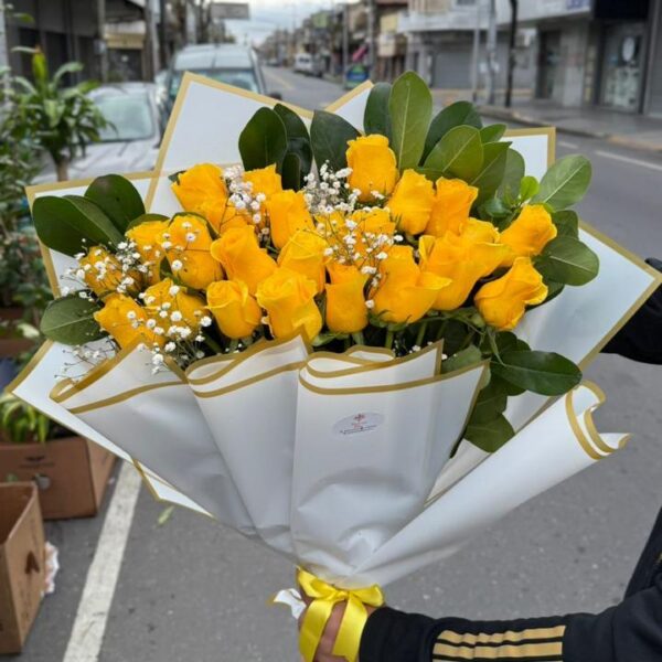 24 Rosas Amarillas Importadas