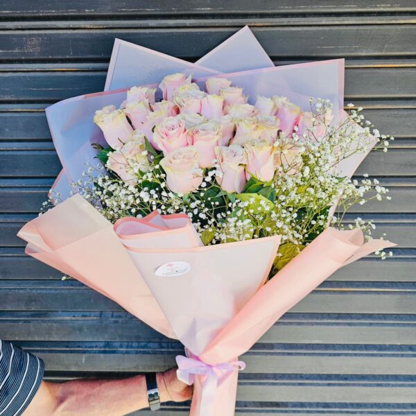 Ramo de 24 Rosas Rosadas Importadas
