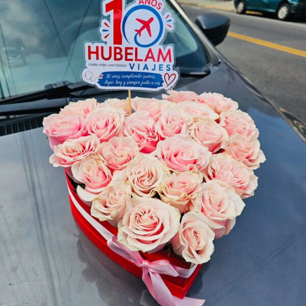 Corazon de Rosas Rosadas Empresarial