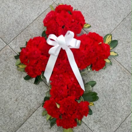 Cruz de Claveles Rojos