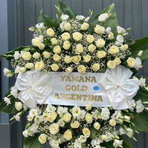 Corona Funebre Deluxe Blanca